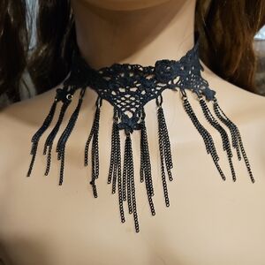 Elegant Black Lace Choker Necklace